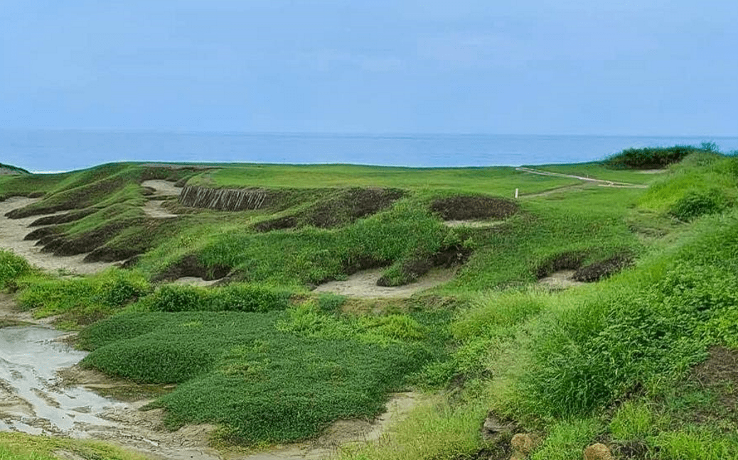 golf course in sunset