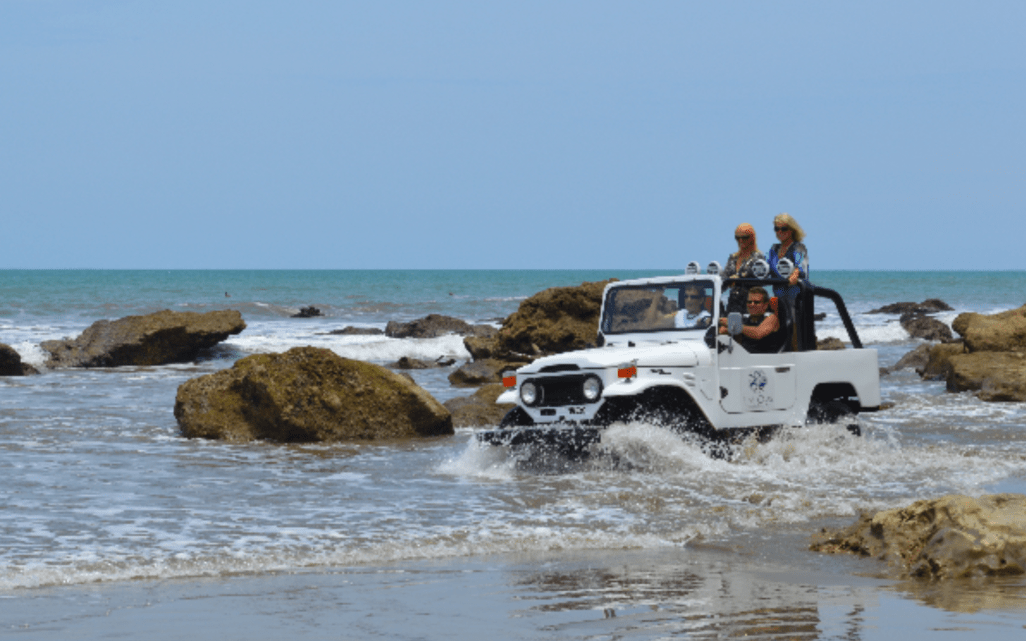 jeep on beach